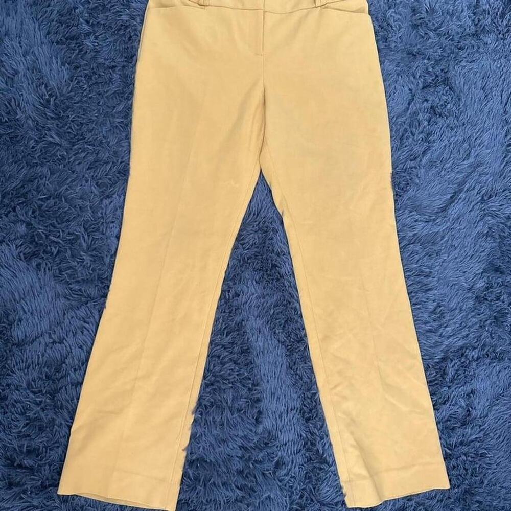 Yellow casual trousers with front